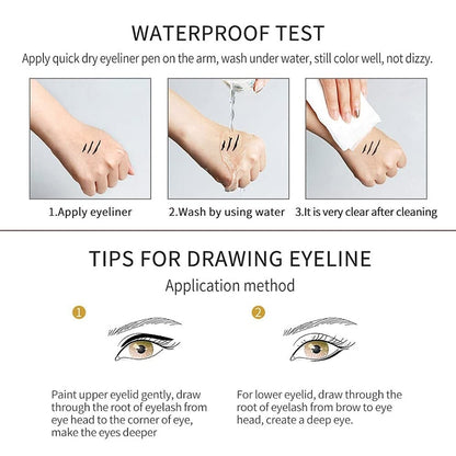 LBMLBM™ Eyeliner Pencil Waterproof Colored Paste Liners with Metallic & Shimmer Finishes Smudge-Proof