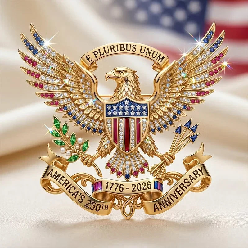 US 250th Anniversary Brooch Pin-A meaningful commemorative pin