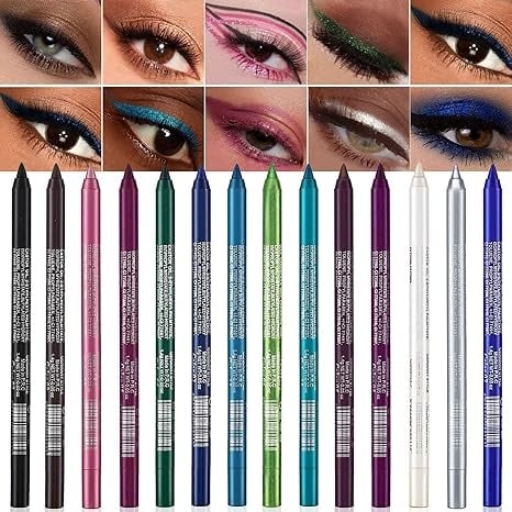 LBMLBM™ Eyeliner Pencil Waterproof Colored Paste Liners with Metallic & Shimmer Finishes Smudge-Proof
