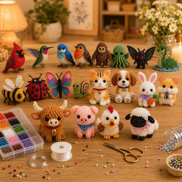 ✨ Creative Beaded Mini World 3D DIY Kit Collection-Build Your Own Tiny Beaded World