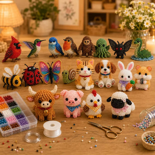 ✨ Creative Beaded Mini World 3D DIY Kit Collection-Build Your Own Tiny Beaded World
